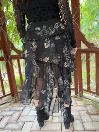 Moonlit Paisley Maxi Skirt