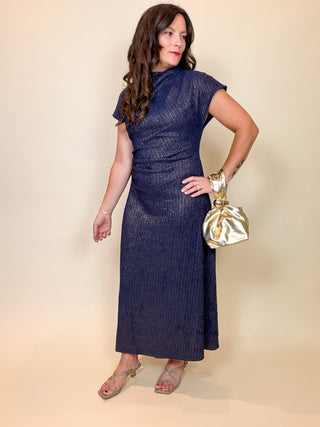 The Aurelia Metallic Maxi Dress