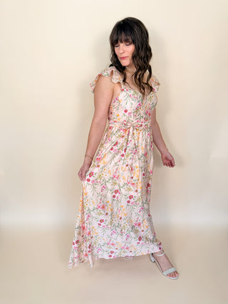 Blush Garden Midi Dress