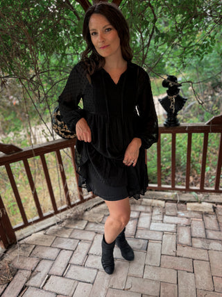 After Dark Swiss Dot Dress