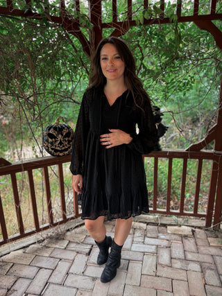 After Dark Swiss Dot Dress