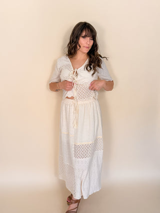 Soleil Eyelet Lace Skirt