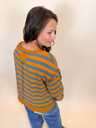 Posy Stripe Sweatshirt