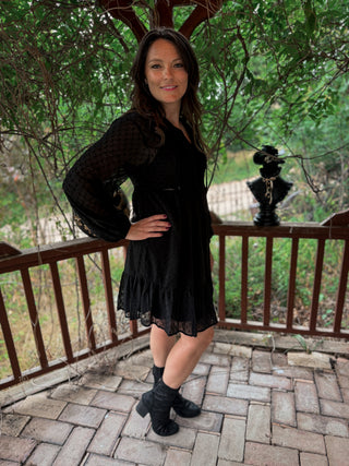 After Dark Swiss Dot Dress