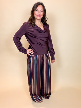 Marlowe Metallic Stripe Pants