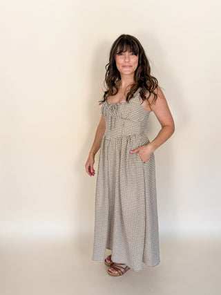 Gingham Trail Midi Dress