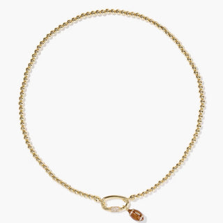 Football Gold Metal Strand Necklace by Kendra Scott