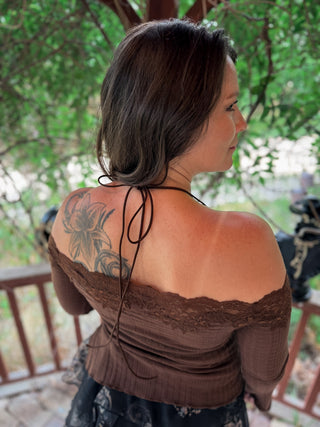 After Dark Lace Knit Top