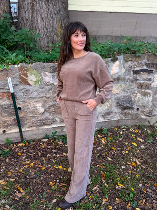 Wren Corduroy Straight-Leg Pants