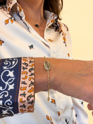 Tiger Striped Elaina Delicate Chain Bracelet