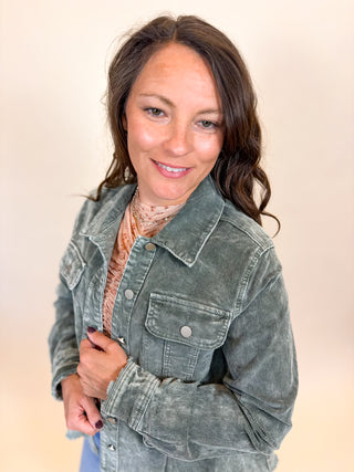 Prescott Peplum Corduroy Jacket