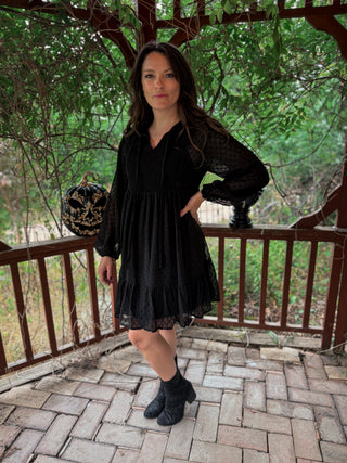 After Dark Swiss Dot Dress