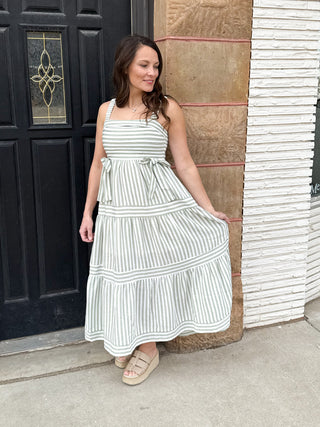 Payton Striped Midi Dress