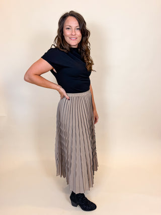 Vale Drape Mock Neck Top
