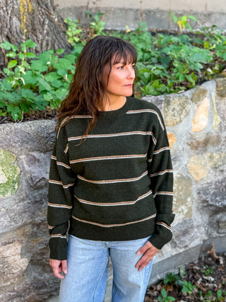 Highline Crewneck Sweater – Olive Camel