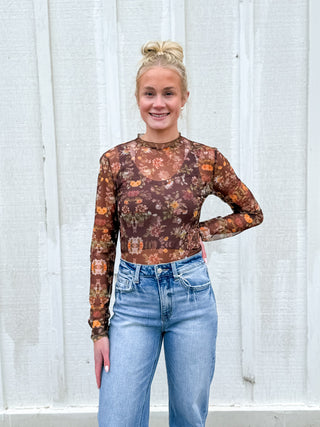 Golden Hour Mesh Top