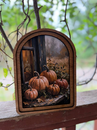 Small Fall Arch Top Framed Art