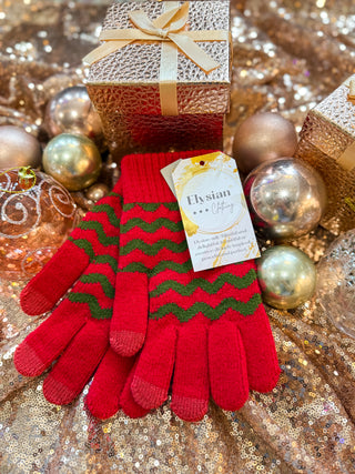 Chevron Pattern Smart Gloves