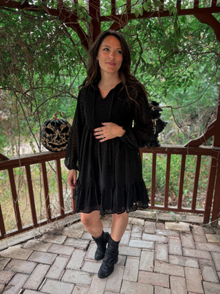 After Dark Swiss Dot Dress