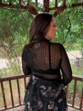 Shadow Bloom Mesh Top