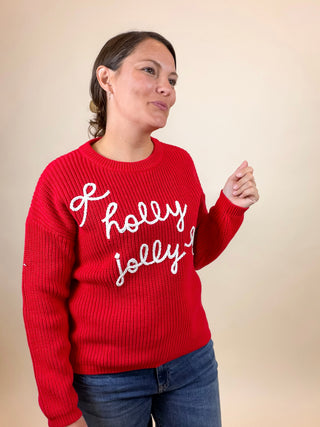 Holly Jolly Script Sweater