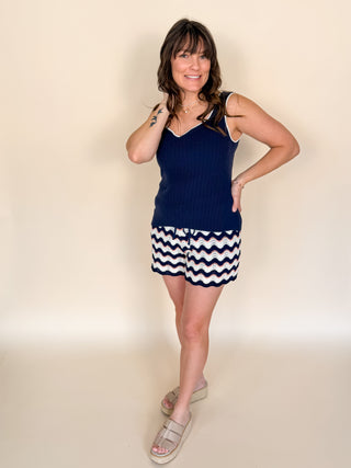 Coastal Rhythm Knit Shorts