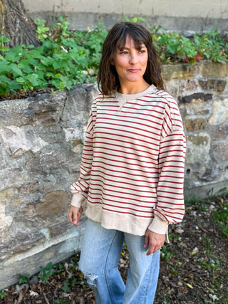 Striped Ease Knit Top