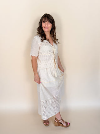 Soleil Eyelet Lace Skirt