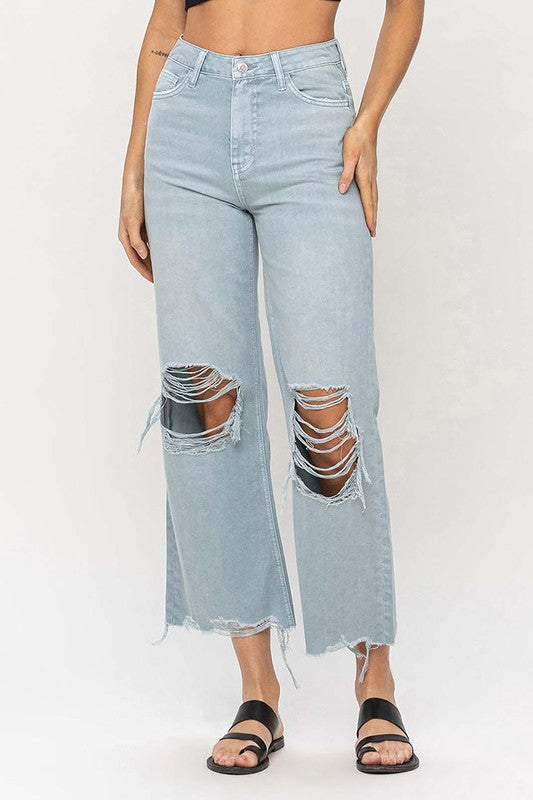 Leslie 90's Vintage Crop Flare Jeans by Vervet