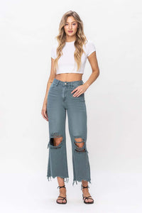 90’s Vintage Crop Flare Jeans by Vervet