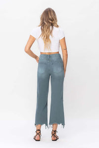 90,s Vintage Crop Flare Jeans by Vervet