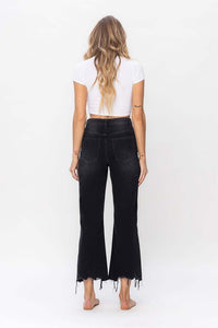 90,s Vintage Crop Flare Jeans by Vervet