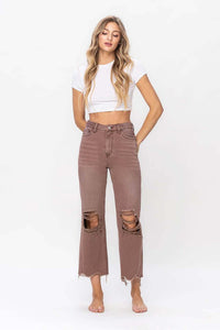 Leslie 90's Vintage Crop Flare Jeans by Vervet