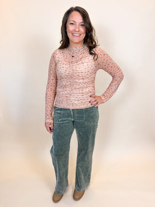 Prairie Rose Ruched Top