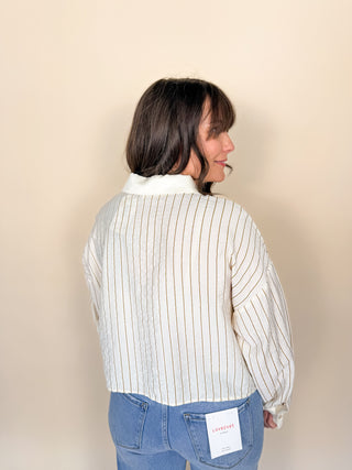 Golden Garden Embroidered Top