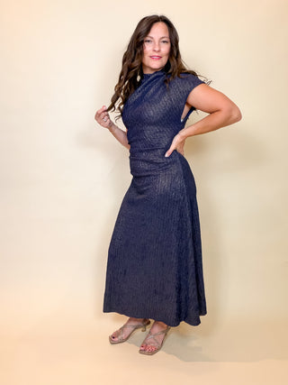 The Aurelia Metallic Maxi Dress