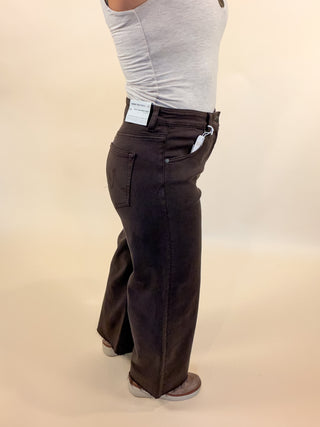 AG Saige Wide Leg Crop - Sulfur Burnt Umber