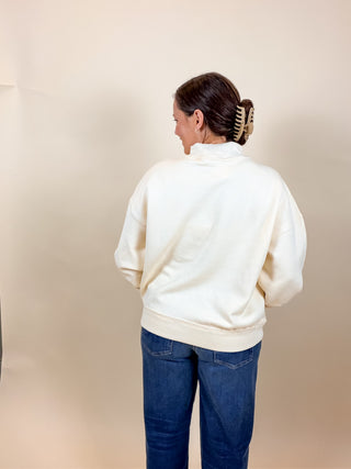 Merry Polka Dot Mock Neck Sweatshirt