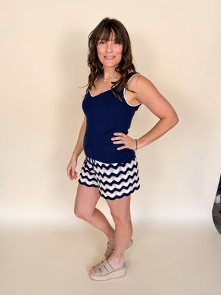 Sweetheart Line Sweater Tank