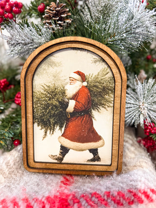 Arch Top Christmas Highland Framed Art