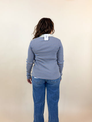 After Class Striped Henley