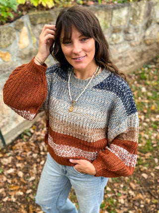 Rustic Horizon Knit Sweater