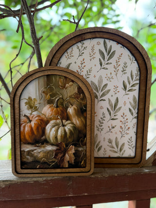 Large Fall Arch Top Framed Art
