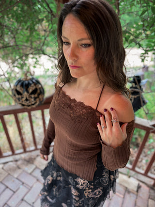 After Dark Lace Knit Top