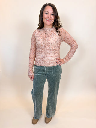 Prairie Rose Ruched Top