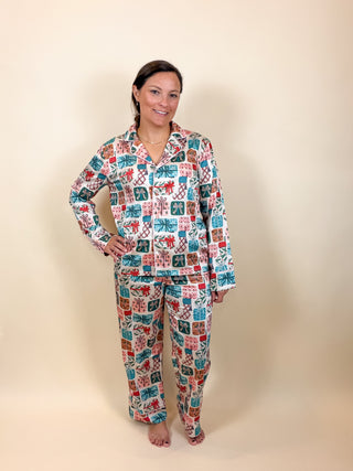 Wrapped in Joy Satin Pajama Set