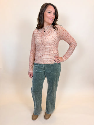 Prairie Rose Ruched Top