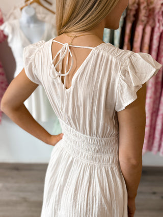 Bright Beginning White Mini Dress