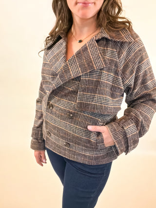 Hudson Plaid Cropped Jacket