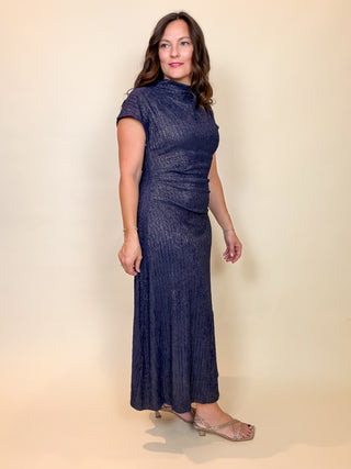 The Aurelia Metallic Maxi Dress